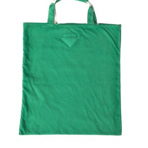 Prada Green Jersey Fabric Logo Shoulder Shopping Tote Shopping Bag