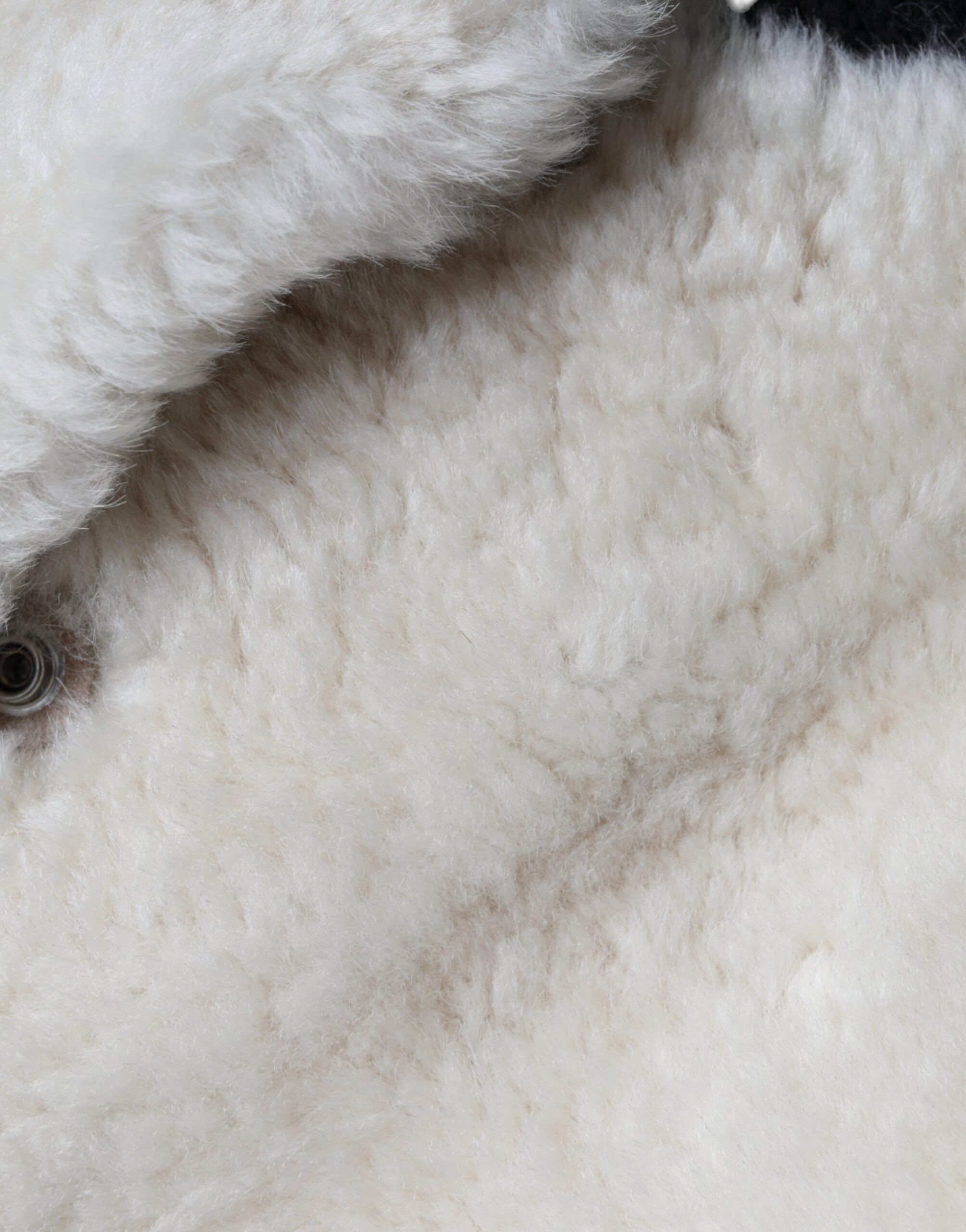 Burberry White WARRENFORD Shearling Leather Vest Coat Jacket - Image 7