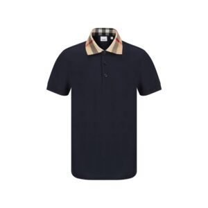 Burberry Blue Cotton Polo Shirt