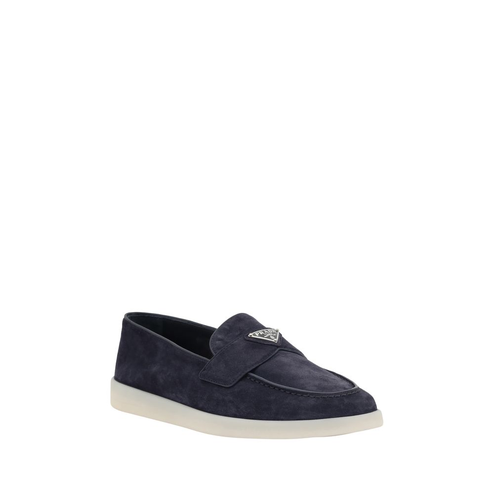 Prada Blue Rubber Slip-On Loafers - Image 2