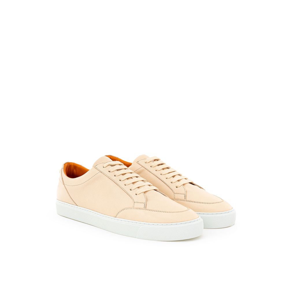 Burberry Pink Leather Low Top Sneakers - Image 2