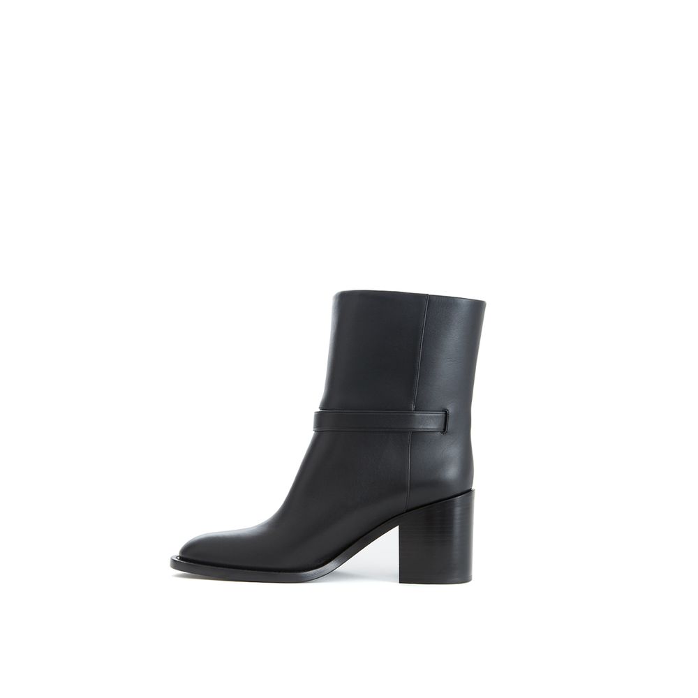 Burberry Black Leather Ankle Boots - Image 2