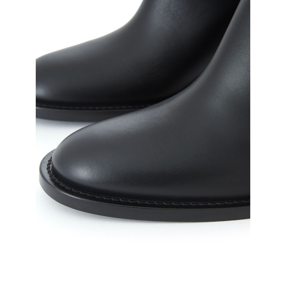 Burberry Black Leather Ankle Boots - Image 4