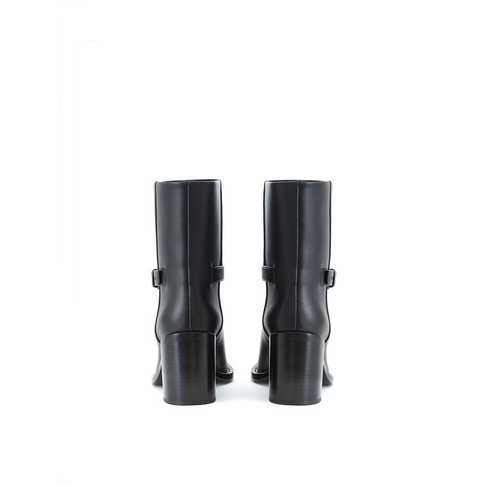 Burberry Black Leather Ankle Boots - Image 6