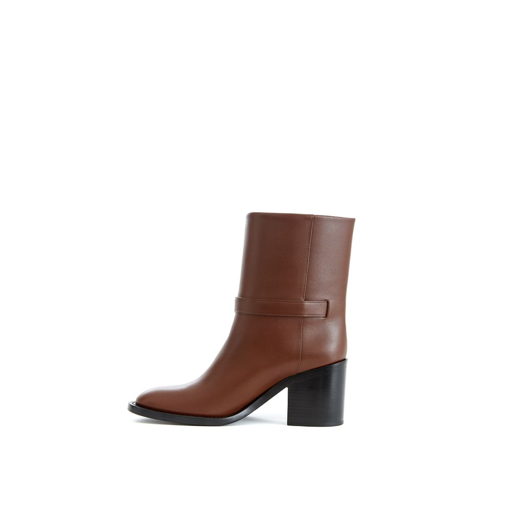 Burberry Brown Leather Ankle Boots - Image 2