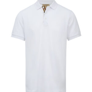 Burberry White Cotton Collared Polo Shirt