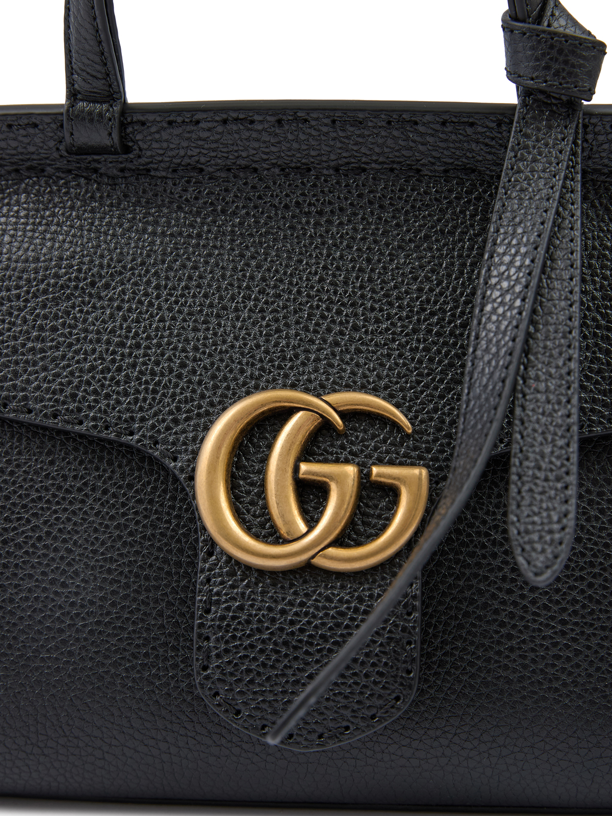 Gucci Black Leather GG Marmont Handbag - Image 2