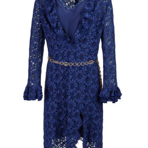Gucci Blu Viscose and Cotton Mid Long Dress
