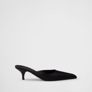 Prada Black Satin Sabot