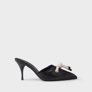 Prada Black Nappa Leather Rope Detail  Sandals