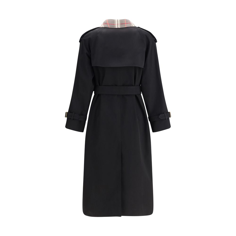 Burberry Black Cotton Coat - Image 2