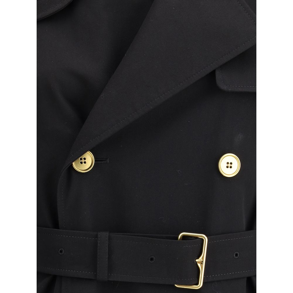 Burberry Black Cotton Coat - Image 3