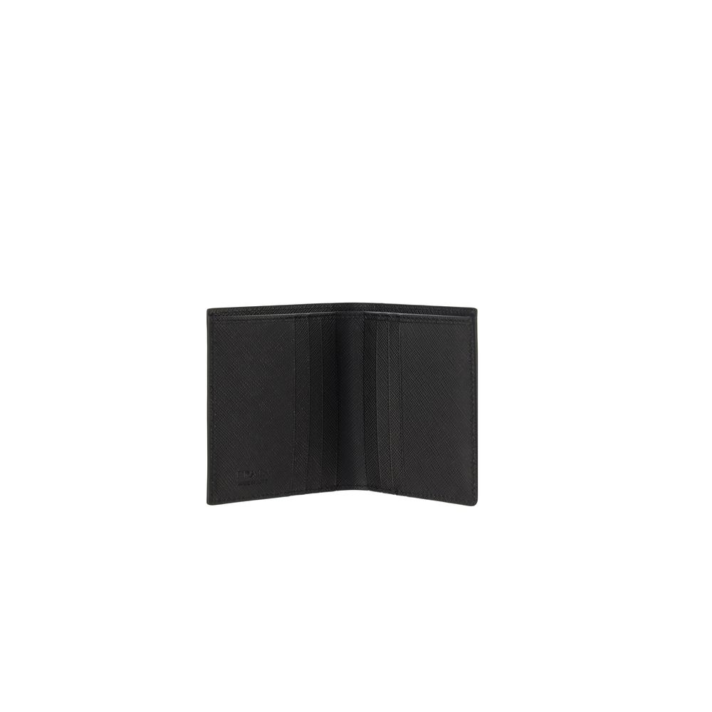 Prada Black Calf Leather Bos Taurus Wallet - Image 3
