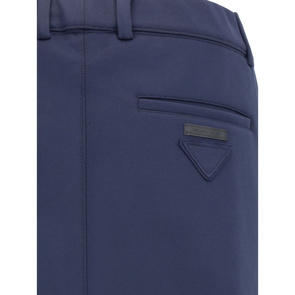 Prada Blue Polyester Casual Pants - Image 3