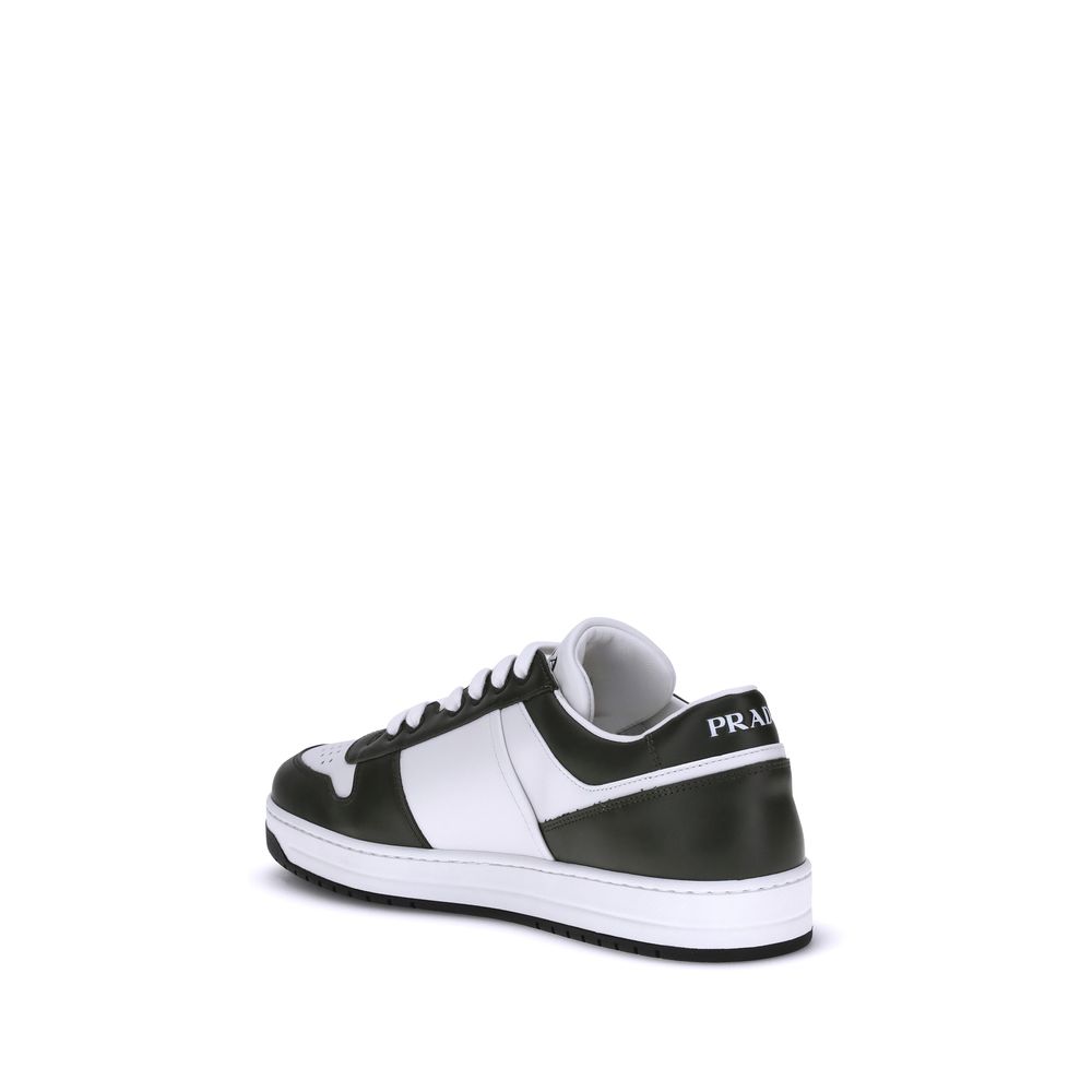 Prada Black Calf Leather Bos Taurus Low Top Sneakers - Image 2