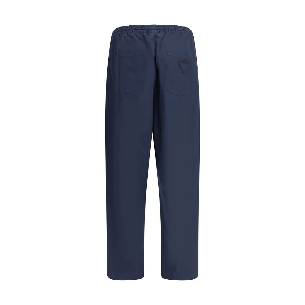 Prada Blue Cotton Casual Pants - Image 2