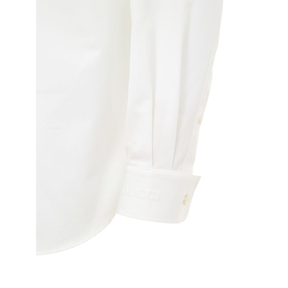 Gucci White Cotton Dress Shirt - Image 4