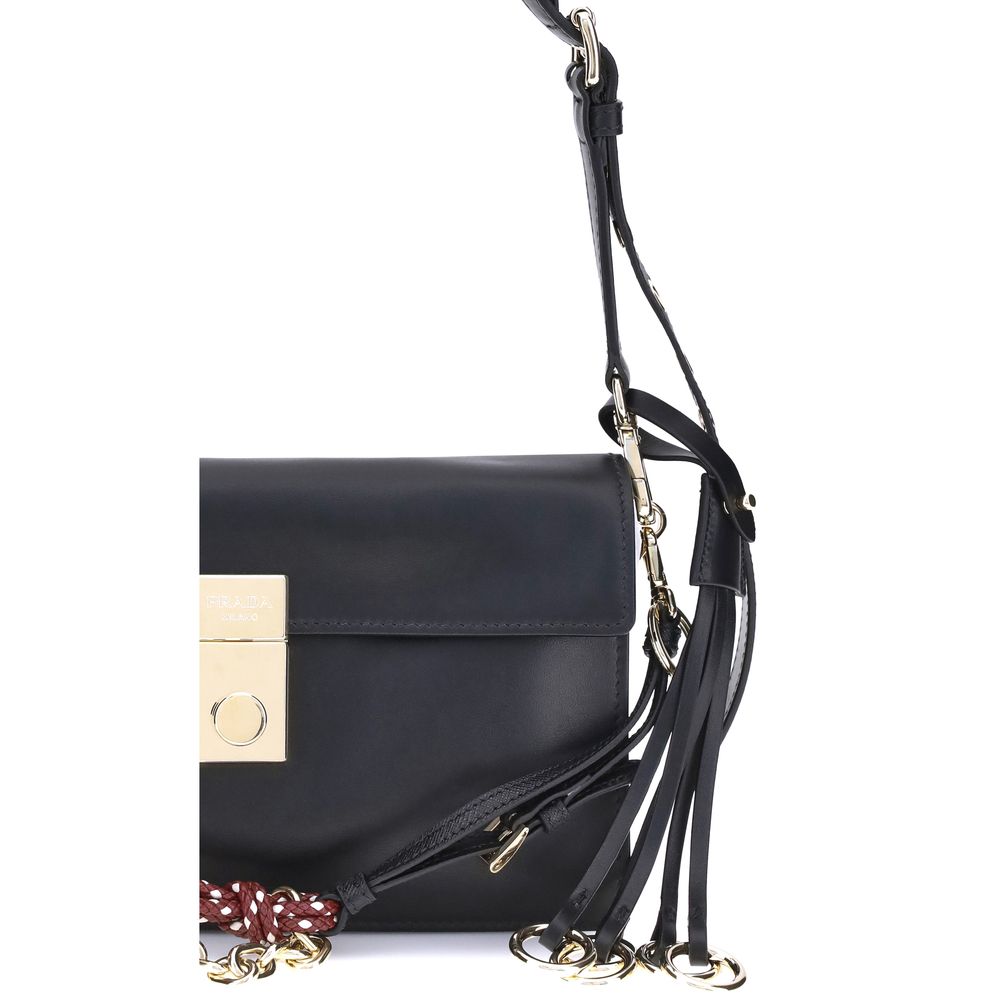 Prada Black Calf Leather Bos Taurus Shoulder Bag - Image 5
