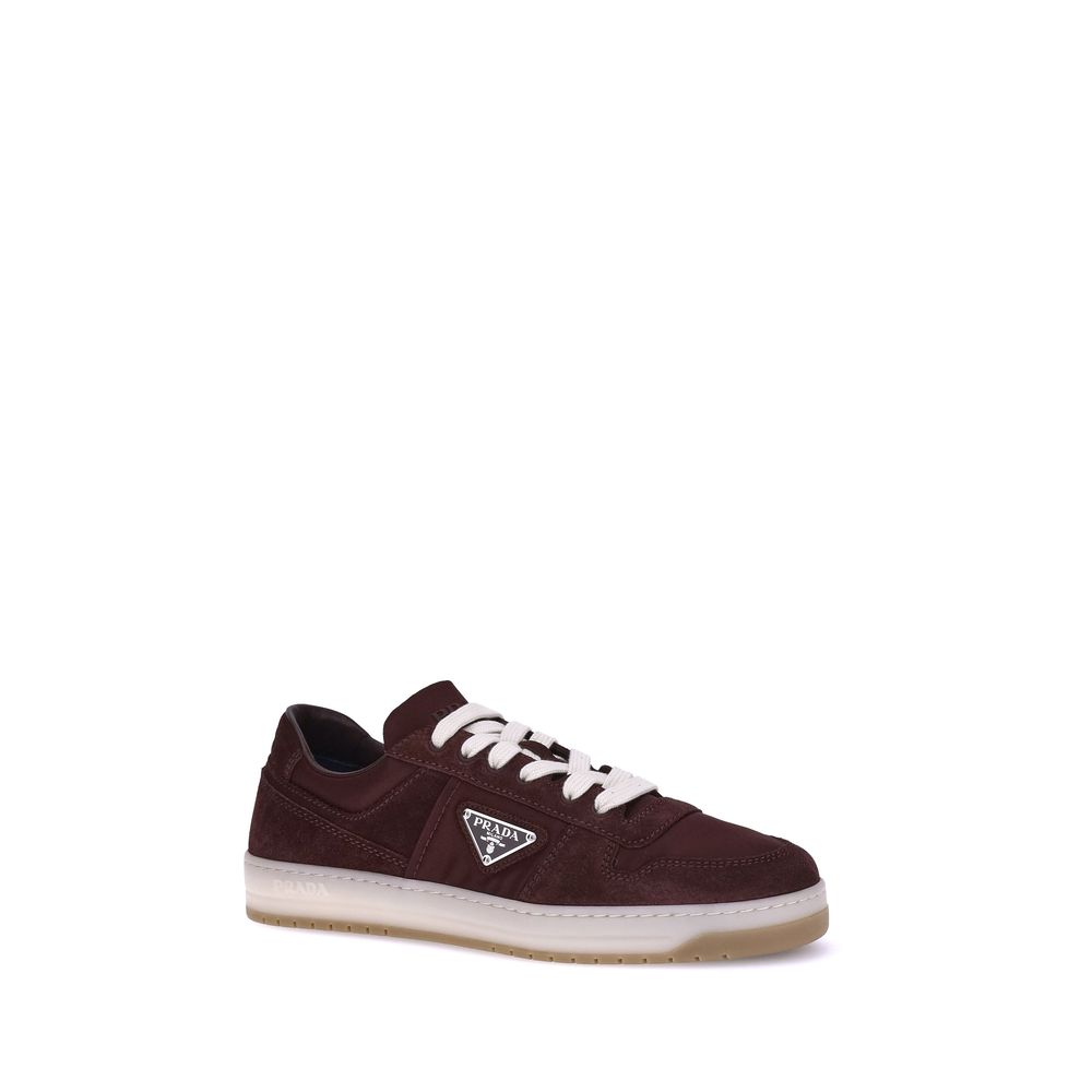 Prada Bordeaux Calf Leather Bos Taurus Low Top Sneakers - Image 2