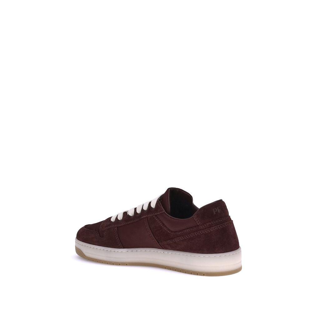 Prada Bordeaux Calf Leather Bos Taurus Low Top Sneakers - Image 3