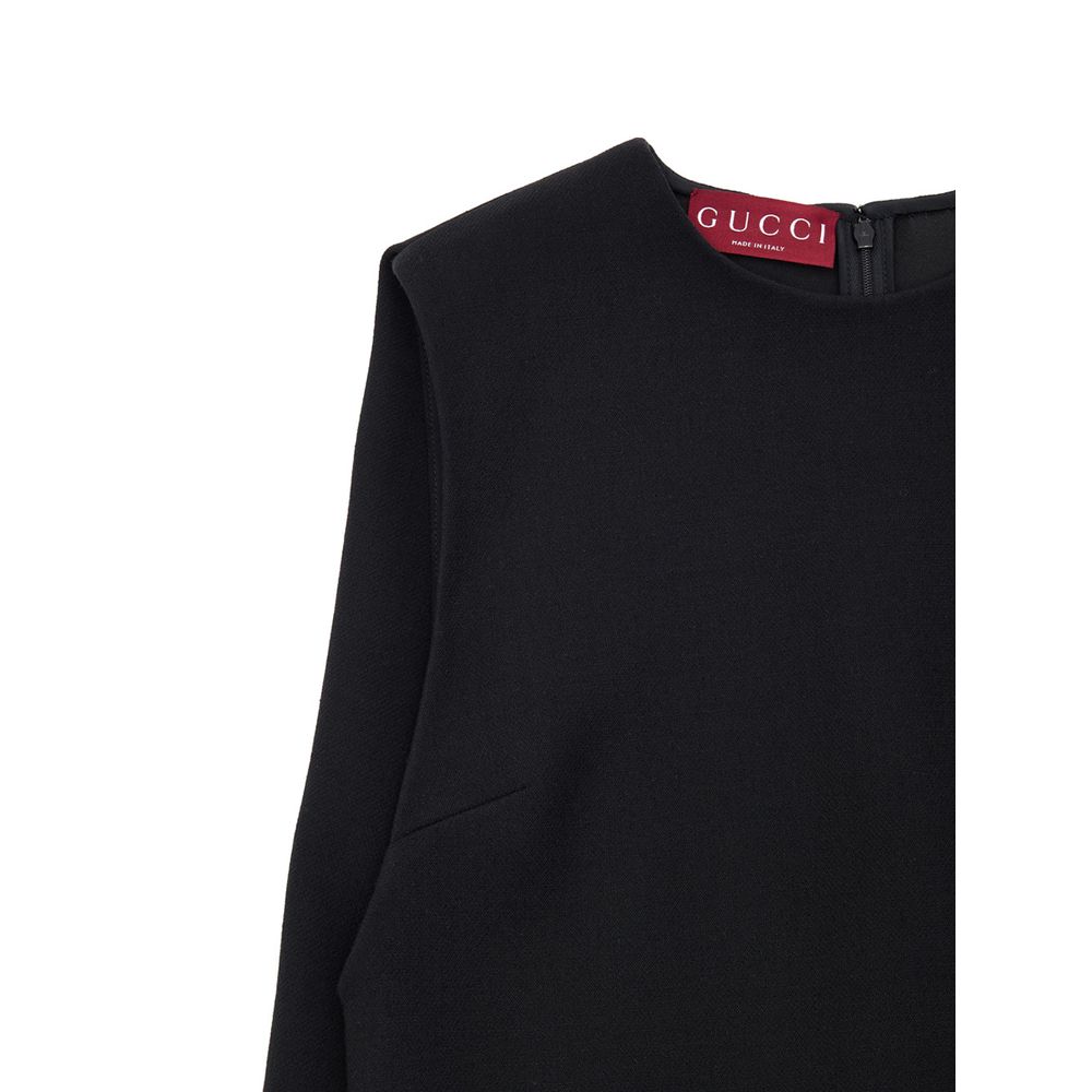 Gucci Black Wool Casual Dress - Image 4