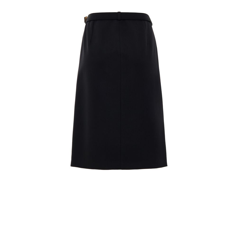 Gucci Black Wool Midi Skirt - Image 2