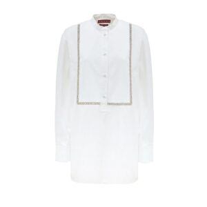 Gucci White Cotton Blouse
