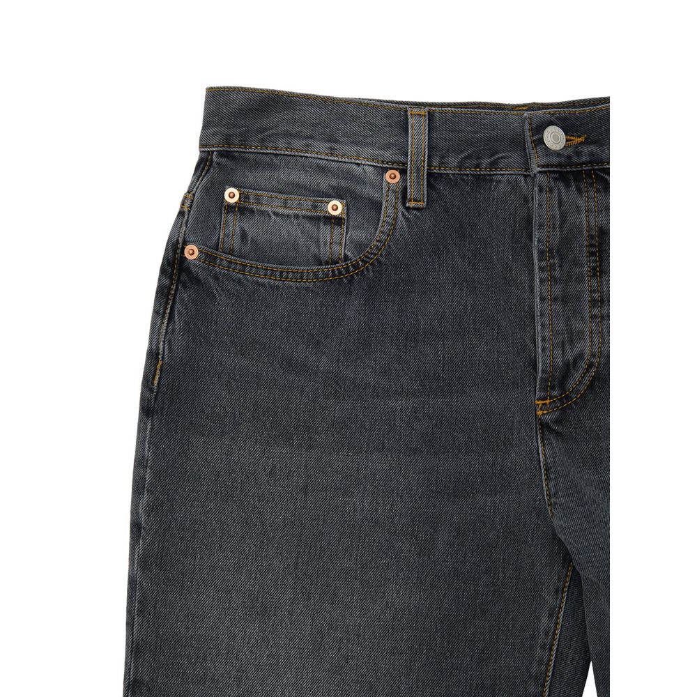Gucci Gray Cotton Relaxed Fit Jeans - Image 4