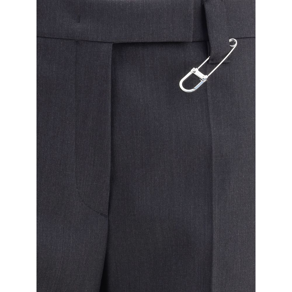 Prada Gray Fleece Wool Dress Pants - Image 3