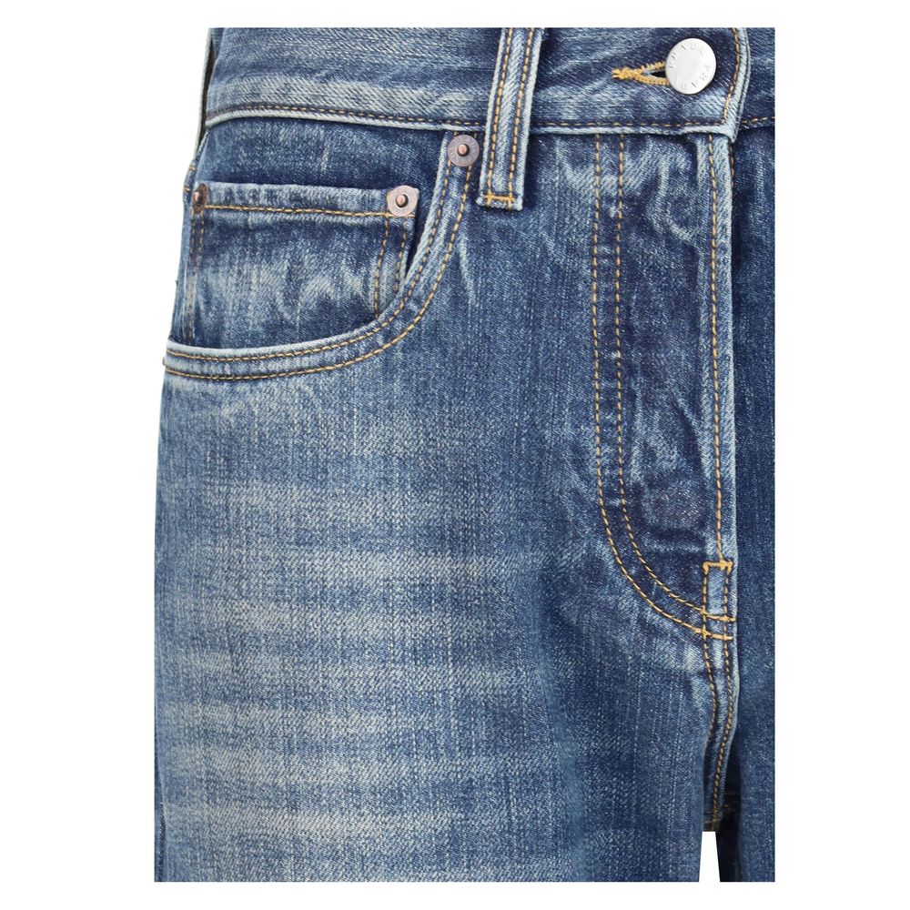 Prada Blue Cotton Straight-Leg Jeans - Image 3