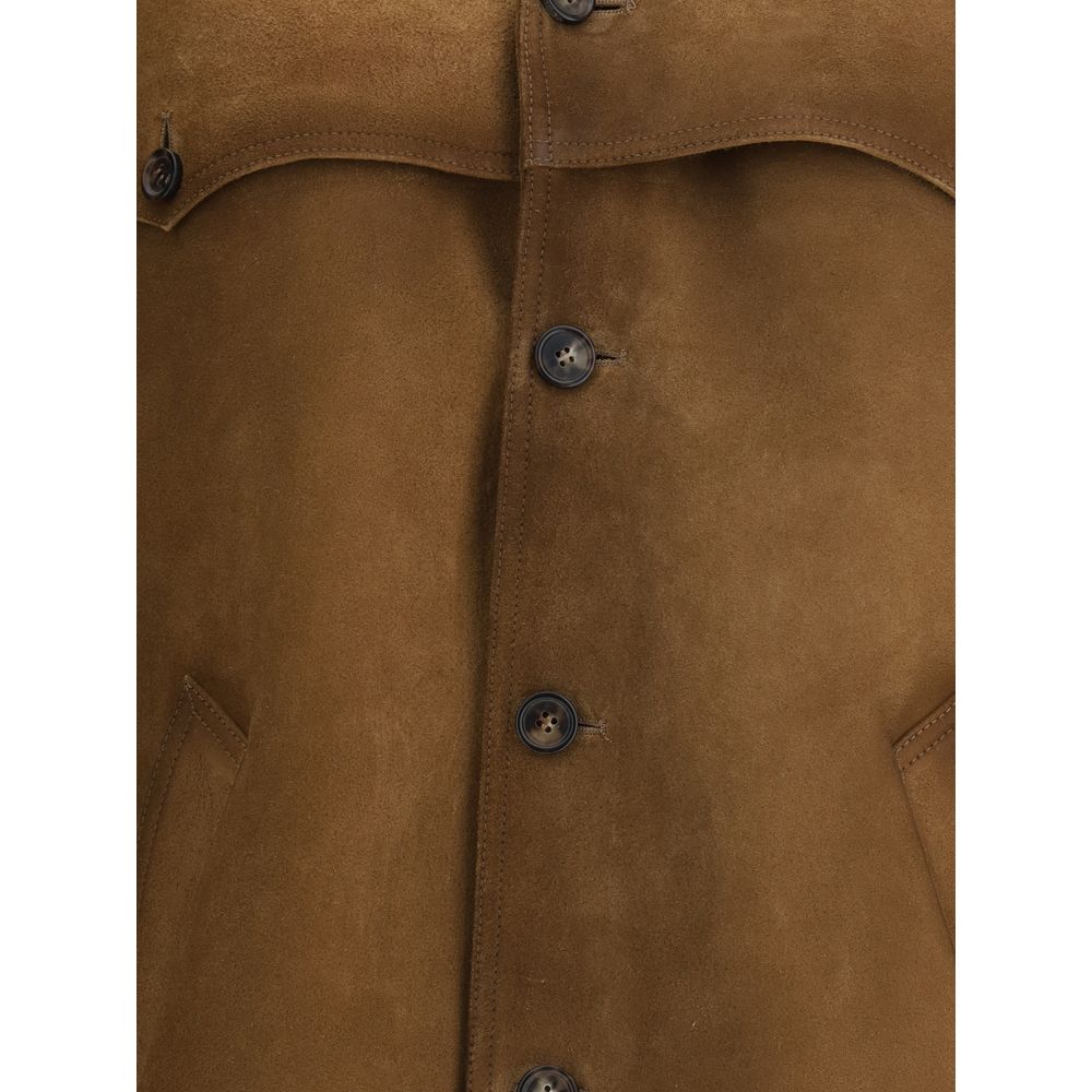 Prada Brown Leather Jacket - Image 3