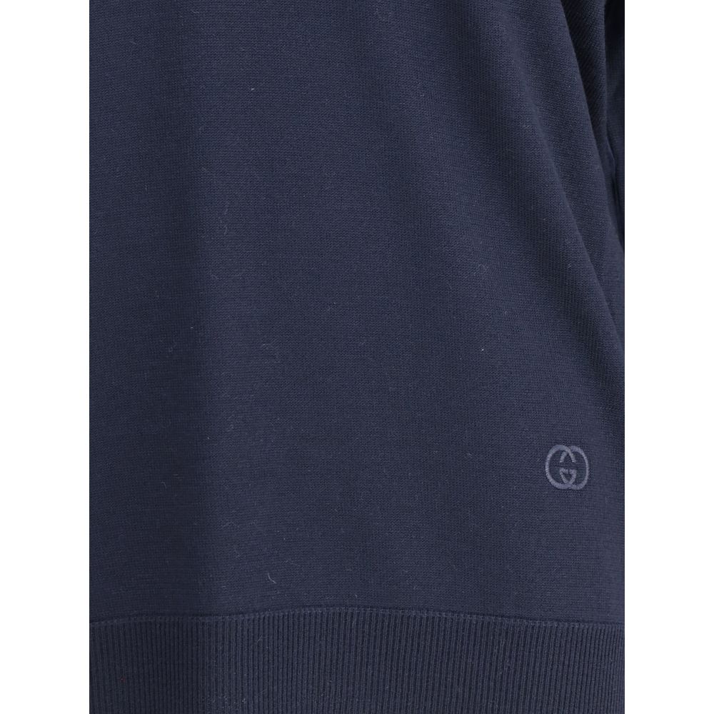 Gucci Blue Wool Sweatshirt - Image 3