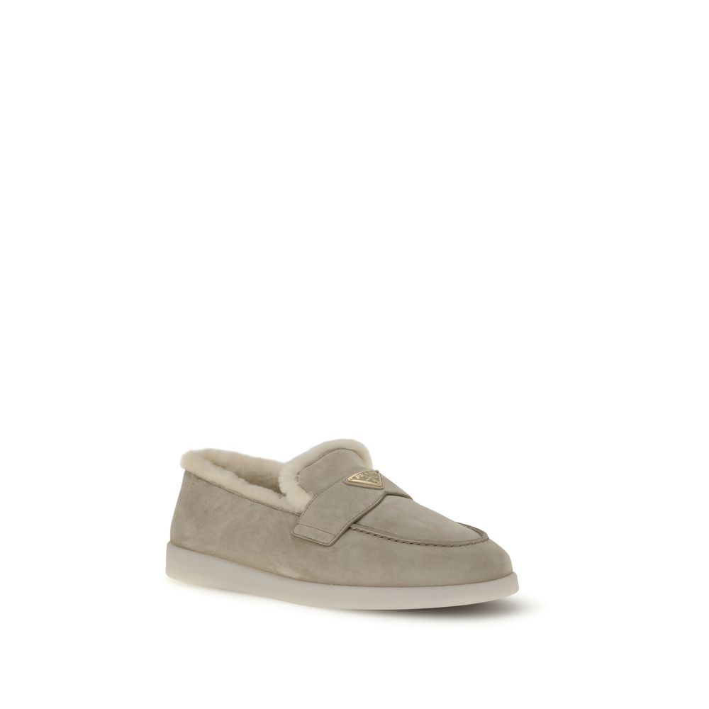 Prada Beige Rubber Slip-On Loafers - Image 2