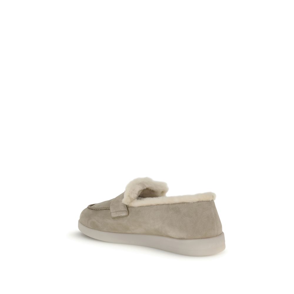 Prada Beige Rubber Slip-On Loafers - Image 3