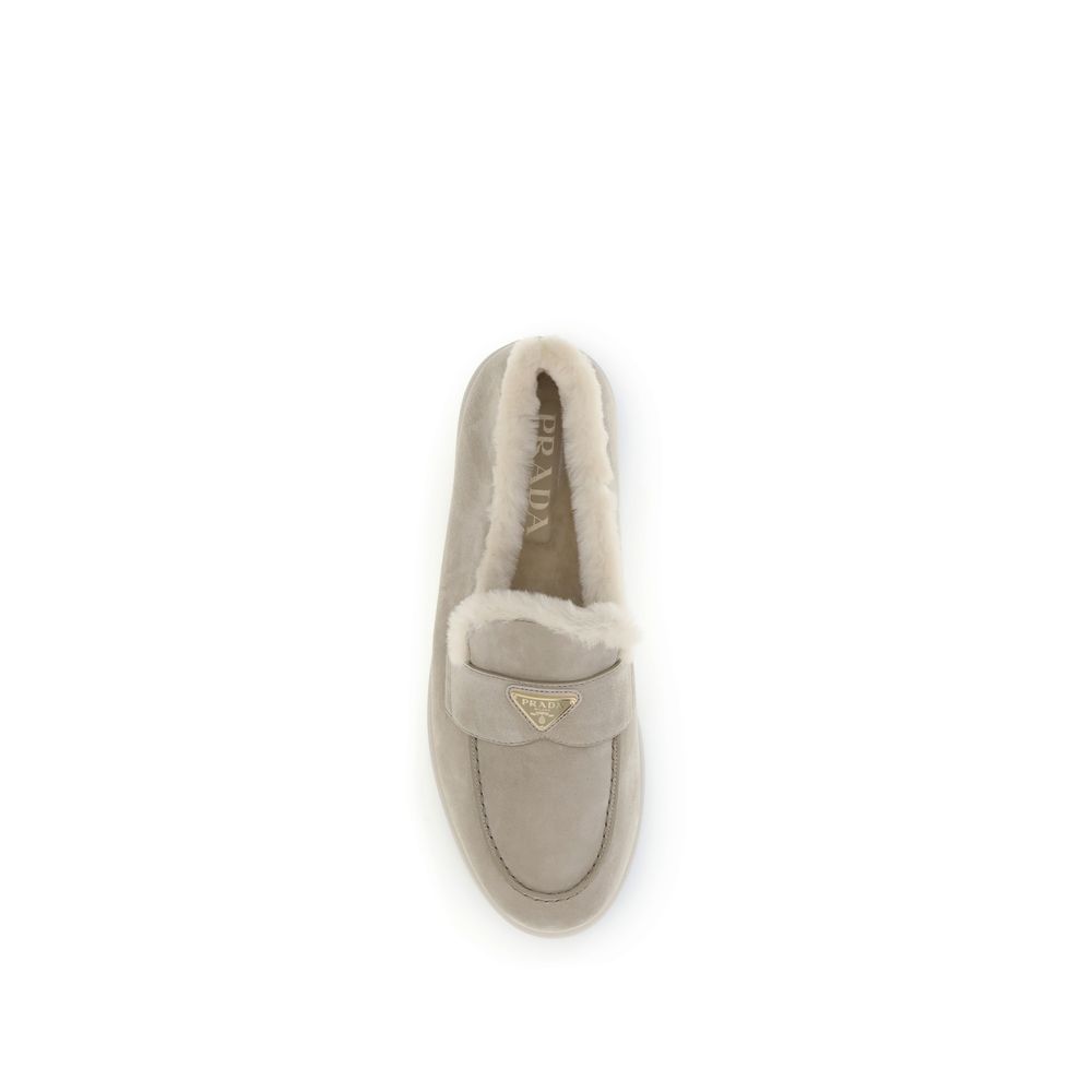 Prada Beige Rubber Slip-On Loafers - Image 4