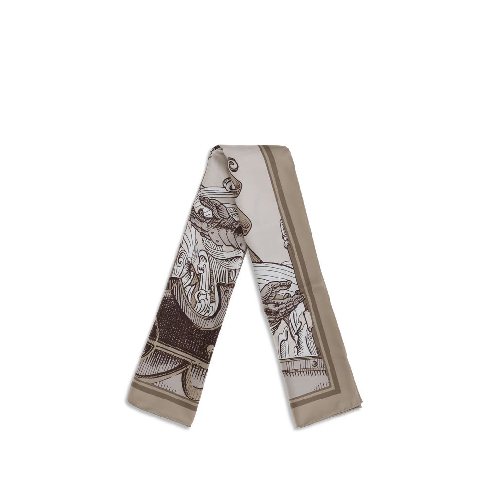 Burberry Beige Silk Scarf - Image 2