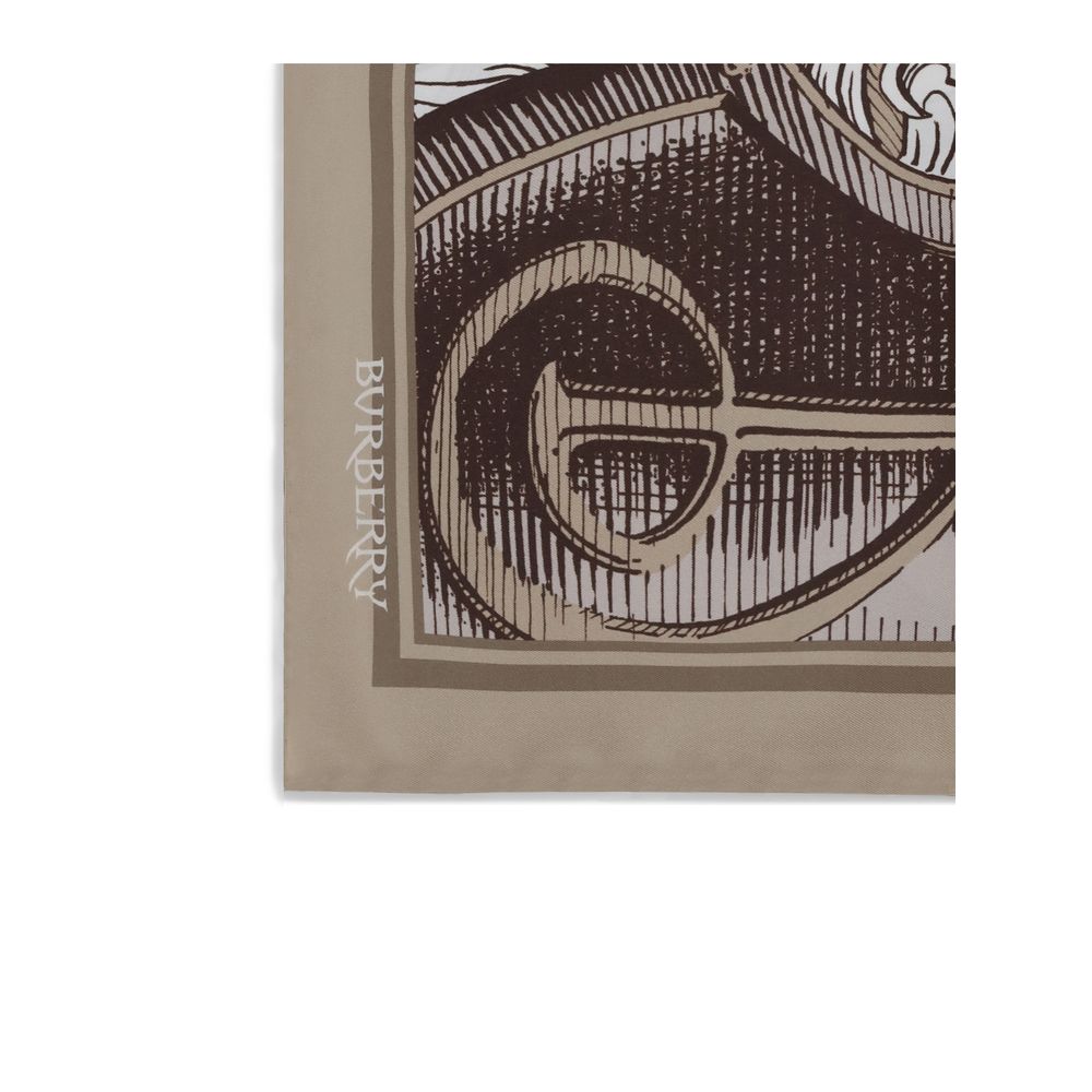 Burberry Beige Silk Scarf - Image 3