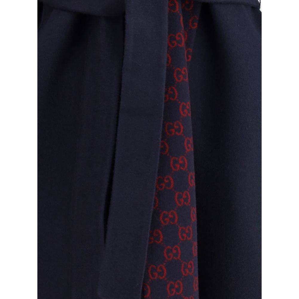 Gucci Blue Wool Coat - Image 3