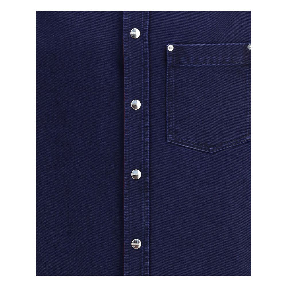 Gucci Blue Denim Shirt - Image 3