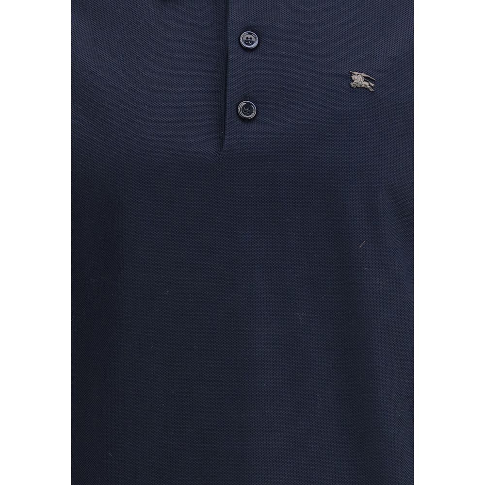 Burberry Blue Cotton Polo Shirt - Image 3