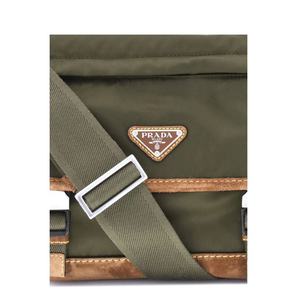Prada Bicolor Recycled Polyamide Shoulder Bag - Image 4