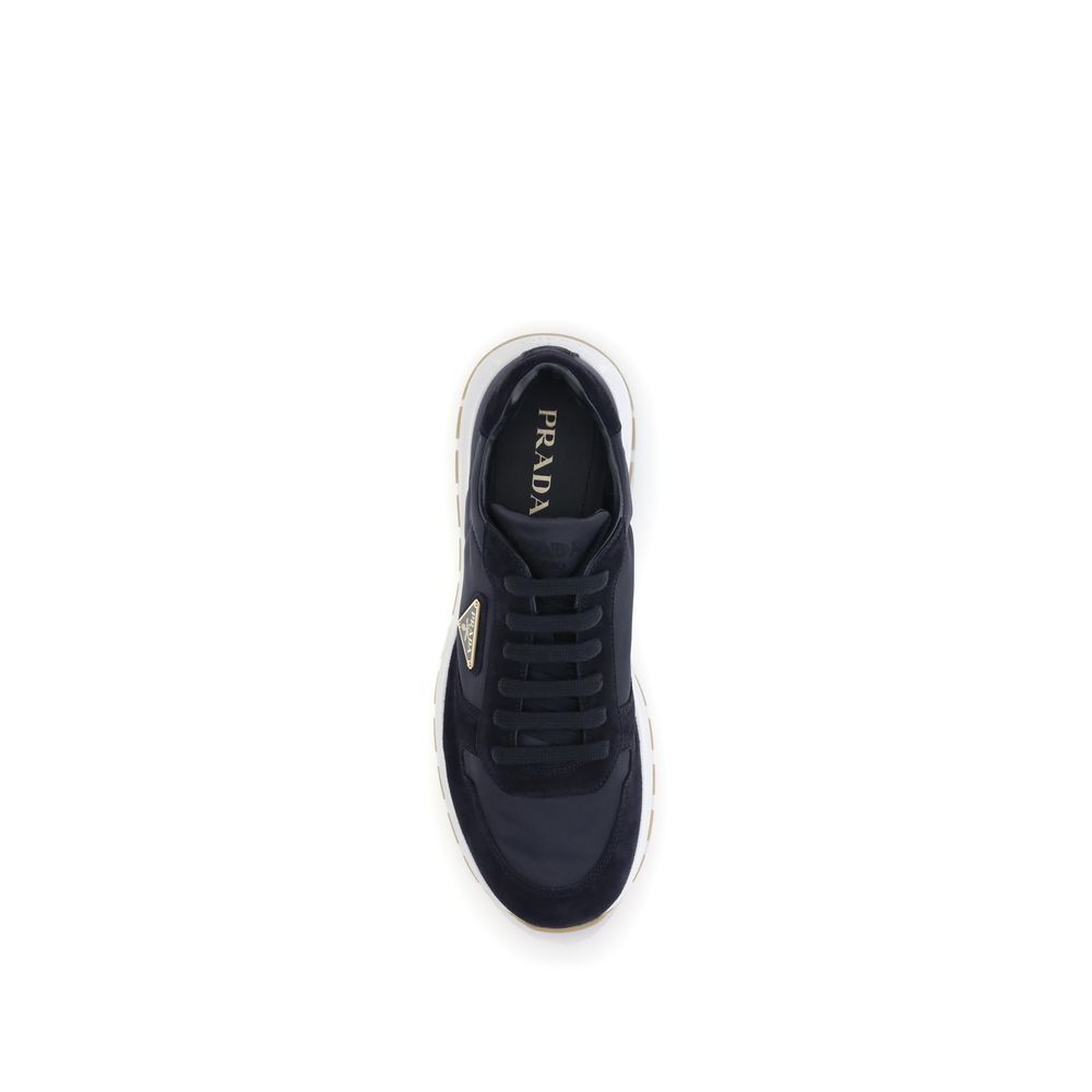Prada Blue Recycled Polyamide Athletic Sneakers - Image 4