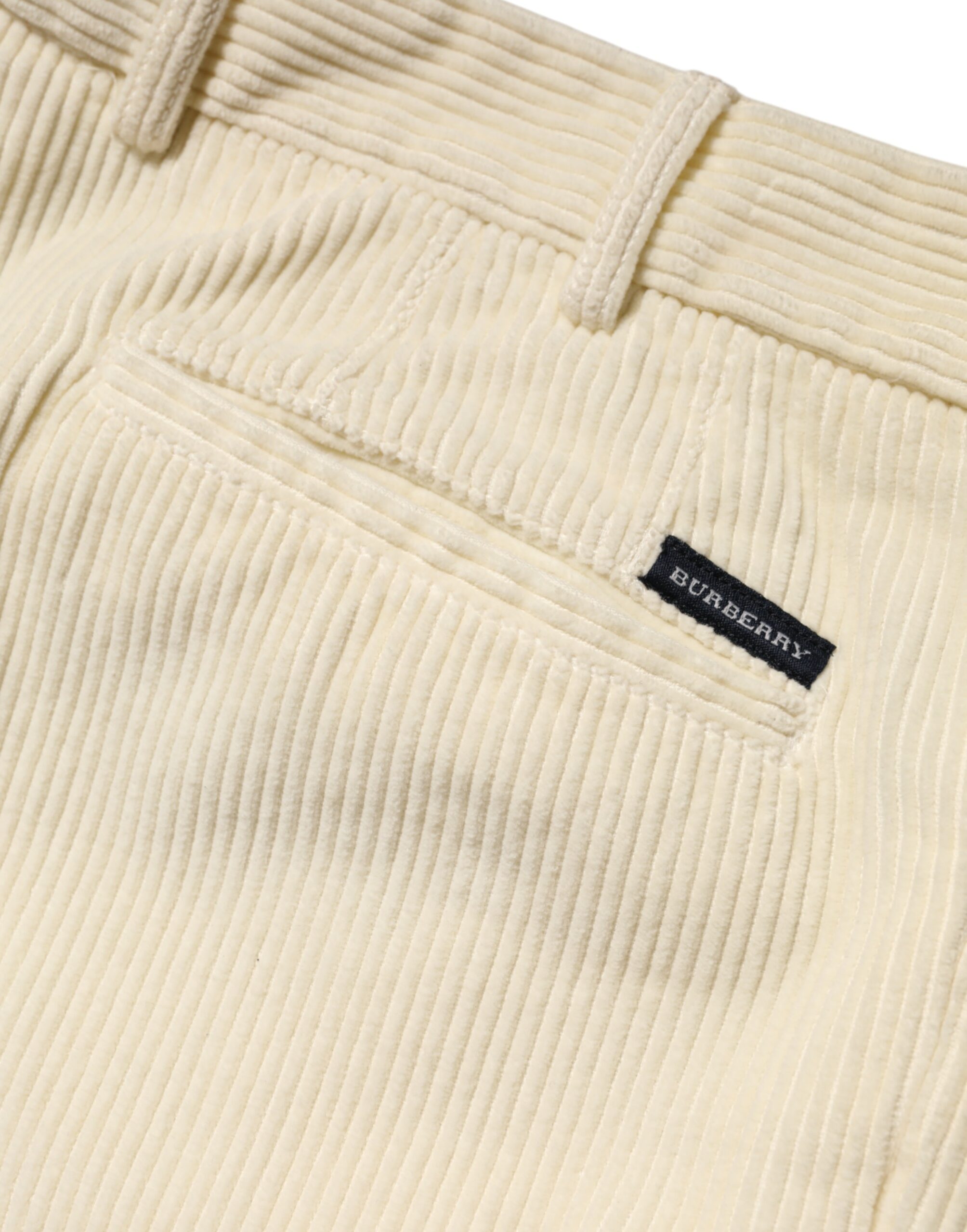 Burberry Beige Corduroy Cotton Straight Men Trouser Pants - Image 7