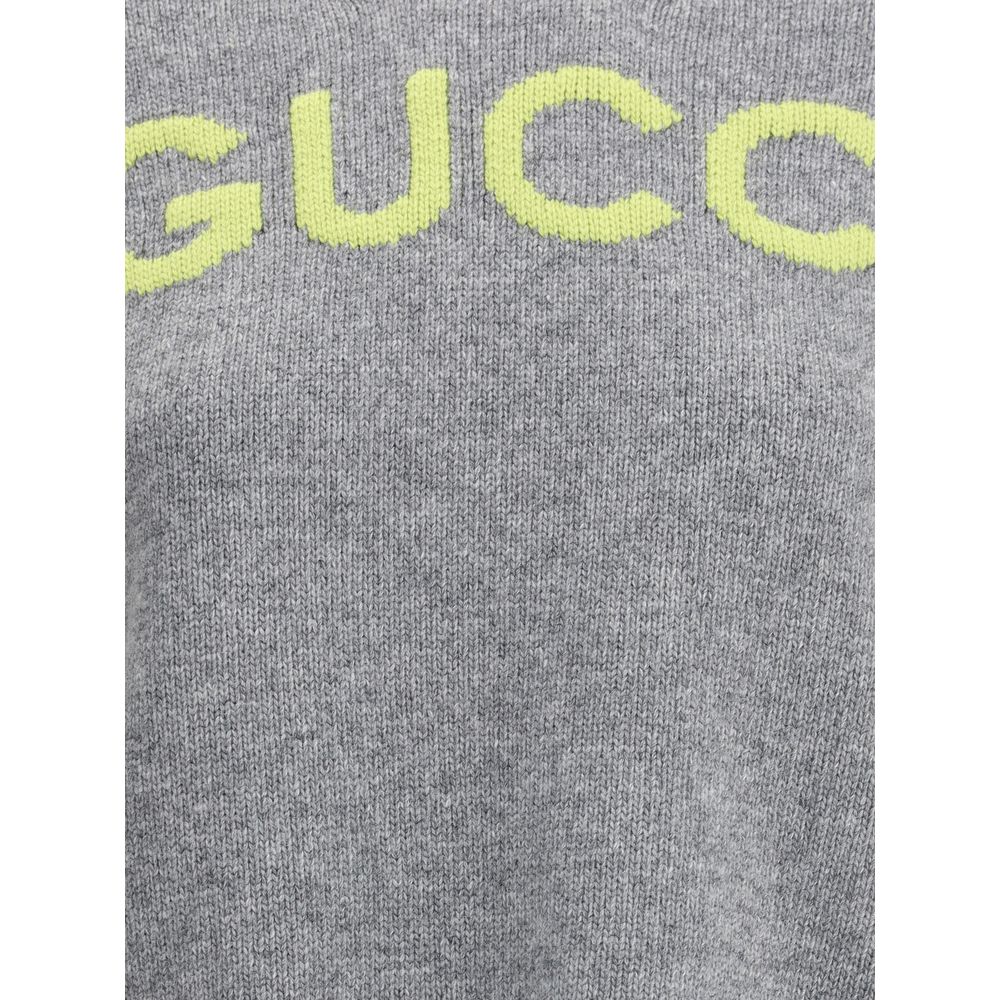 Gucci Gray Wool Sweatshirt - Image 3