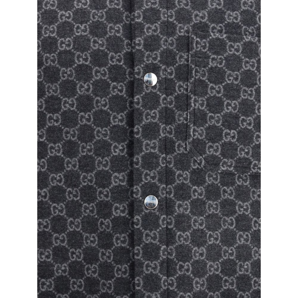 Gucci Gray Wool Coat - Image 3
