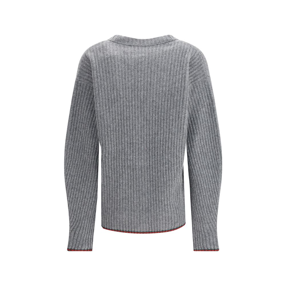 Gucci Gray Wool Cardigan - Image 2