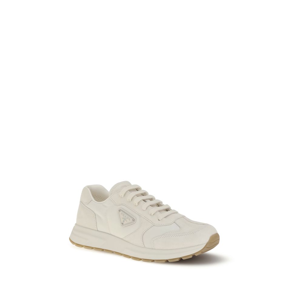 Prada Cream Recycled Polyamide Athletic Sneakers - Image 2