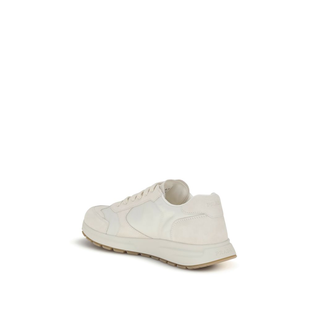 Prada Cream Recycled Polyamide Athletic Sneakers - Image 3