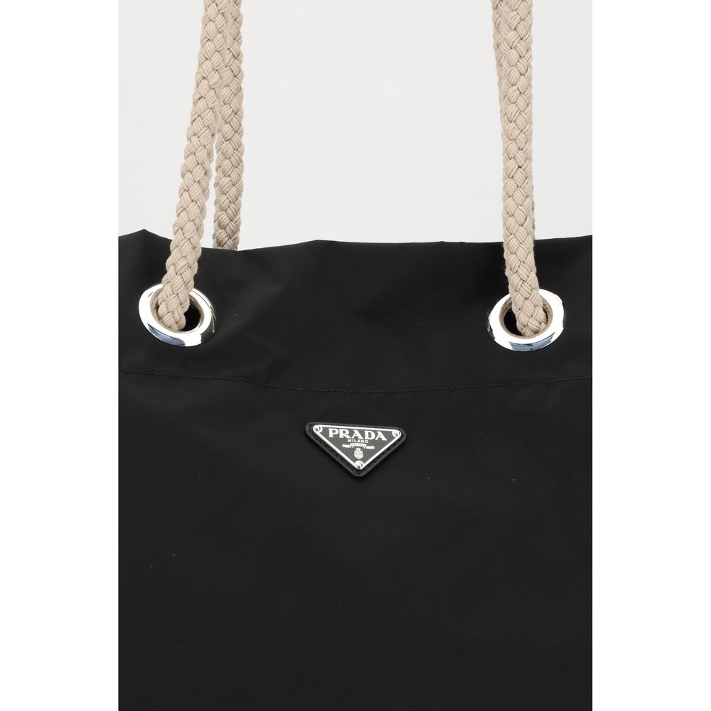 Prada Black Recycled Polyamide Shoulder Bag - Image 4