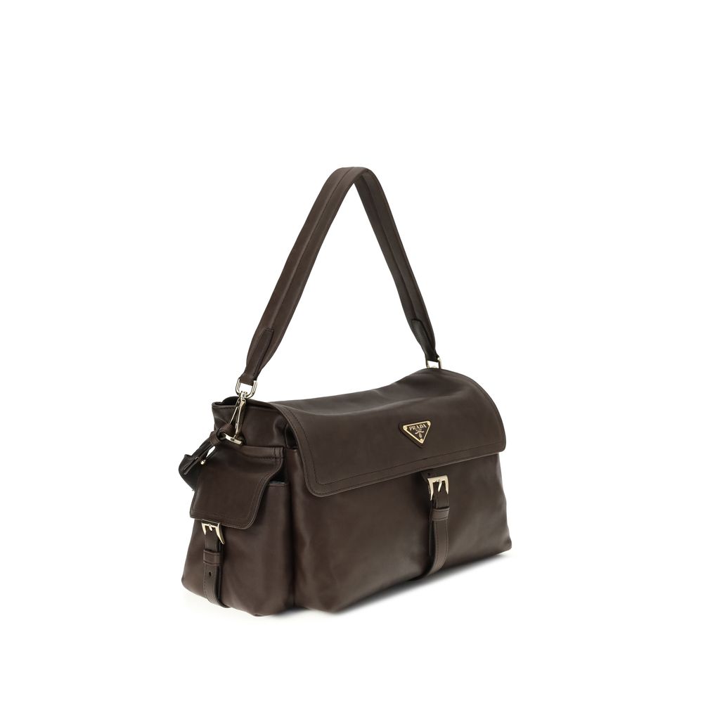Prada Brown Recycled Polyamide Shoulder Bag - Image 2